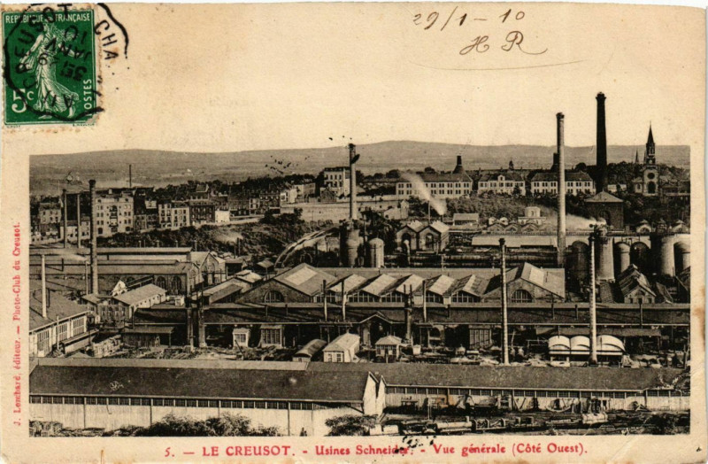 Carte postale ancienne Le Creusot Vue Generale France au Creusot