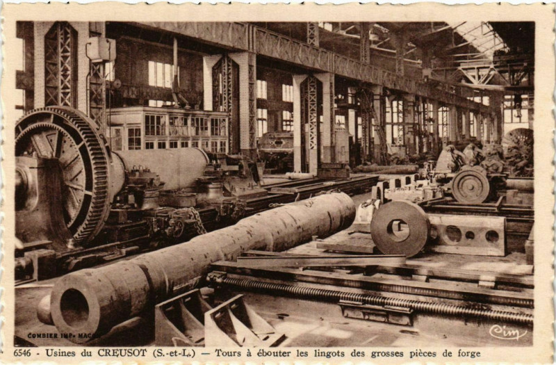 Carte postale ancienne Le Creusot Tours a ebouter les lingots France au Creusot