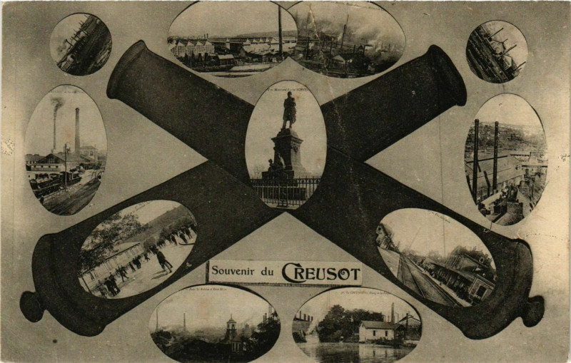 Carte postale ancienne Le Creusot Souvenir France au Creusot
