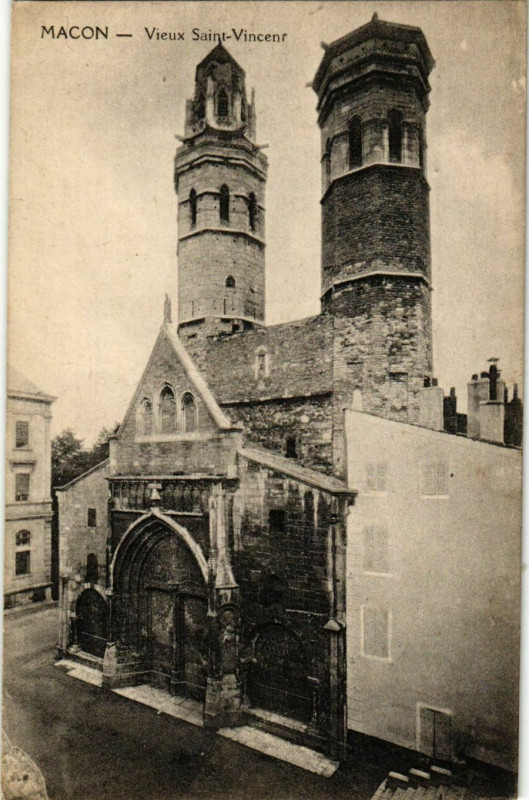 Carte postale ancienne Macon Vieux Saint-Vincent France à Mâcon