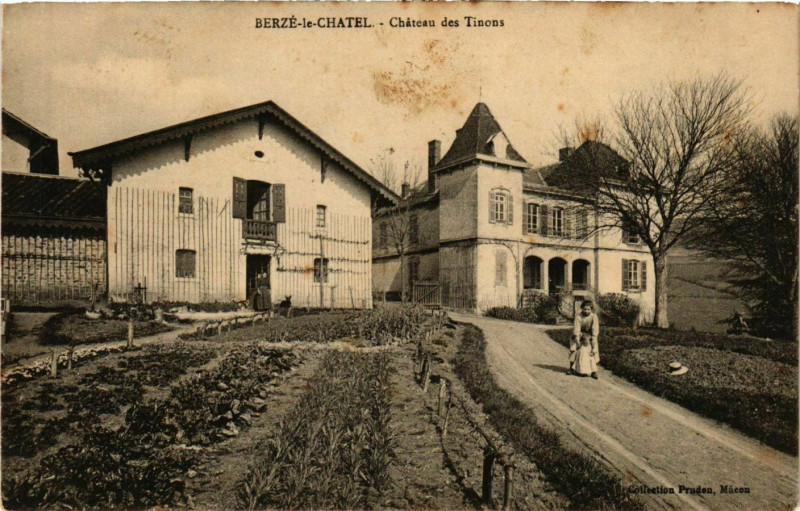 Carte postale ancienne Berze le Chatel Chateau des Tinons France à Château