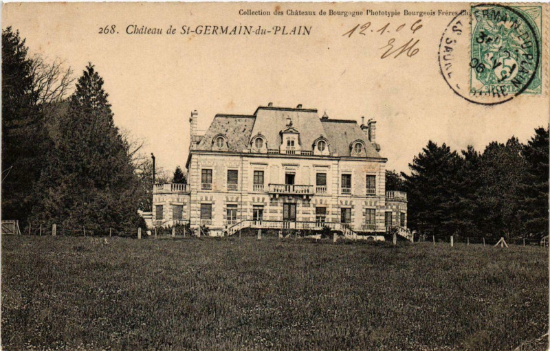 Carte postale ancienne Chateau de St.Germain du Plain France à Château
