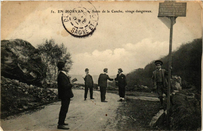 Carte postale ancienne En Morvan Sauts de la Canche France