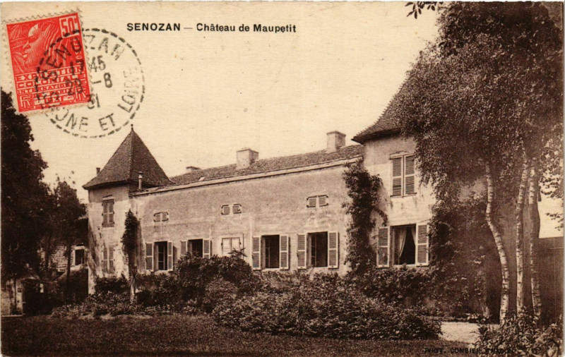 Carte postale ancienne Senozan Chateau de Maupetit France à Senozan