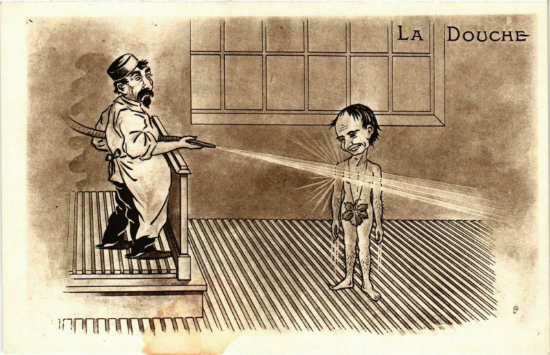 Carte postale ancienne La Douche France