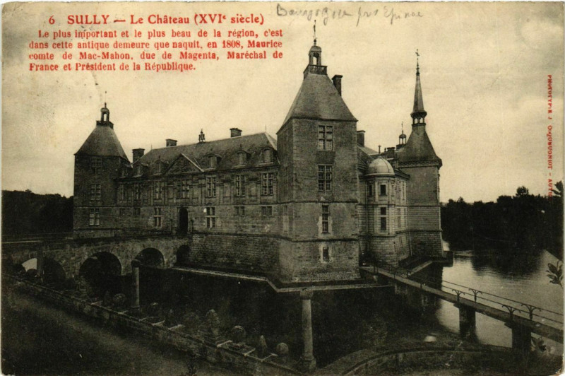 Carte postale ancienne Sully Le chateau France à Sully
