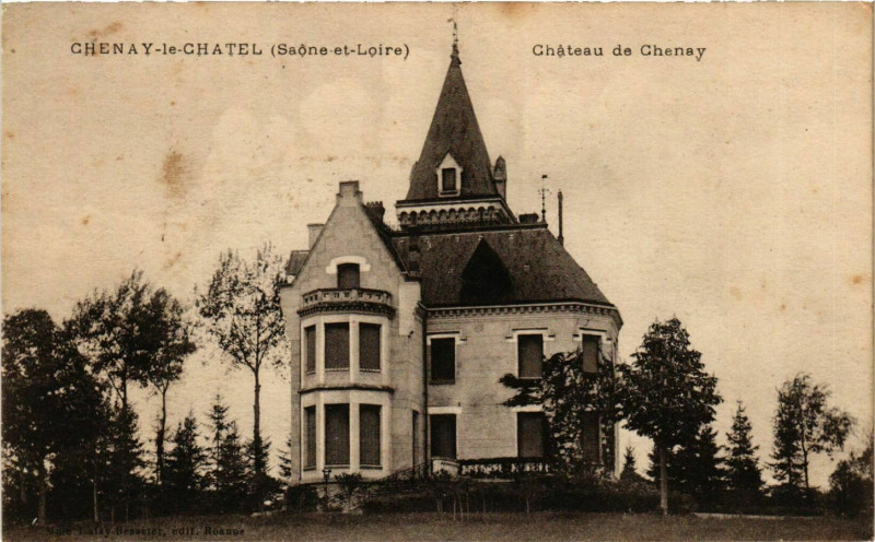 Carte postale ancienne Chenay le Chatel Chateau de Chenay France à Château