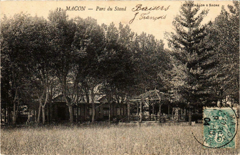 Carte postale ancienne Macon Parc du Stand France à Mâcon