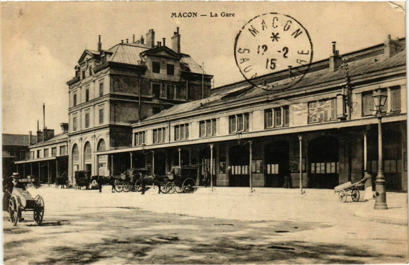 Carte postale ancienne Macon La Gare France à Mâcon