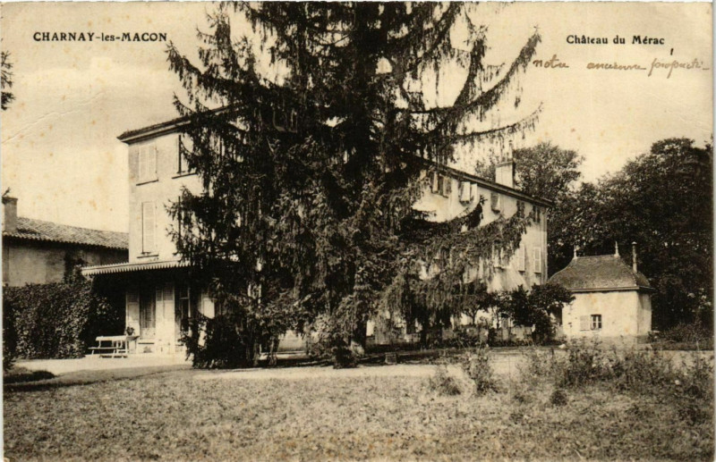 Carte postale ancienne Macon Chateau du Merac France à Charnay-lès-Mâcon