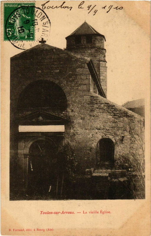 Carte postale ancienne Toulon-sur-Arroux La vieille Eglise France à Toulon-sur-Arroux