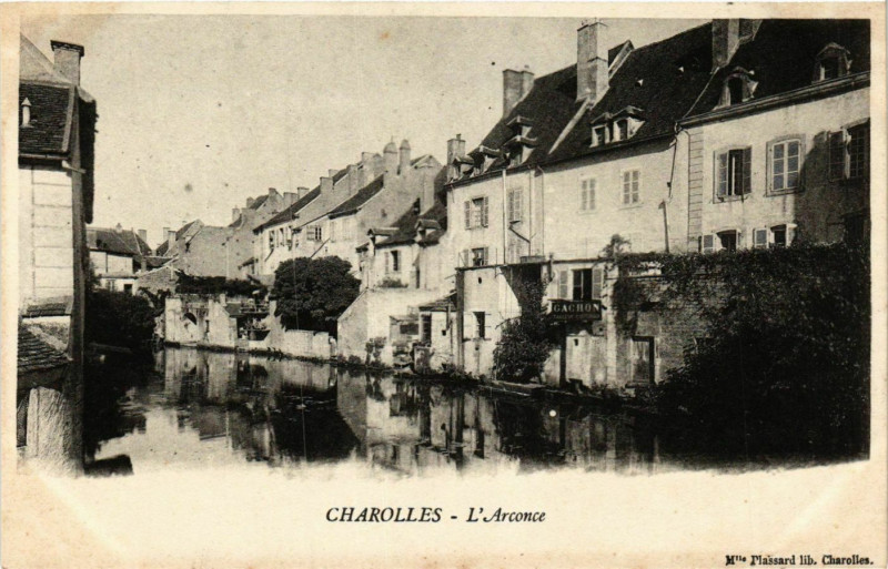 Carte postale ancienne Charolles L'Arconce France à Charolles