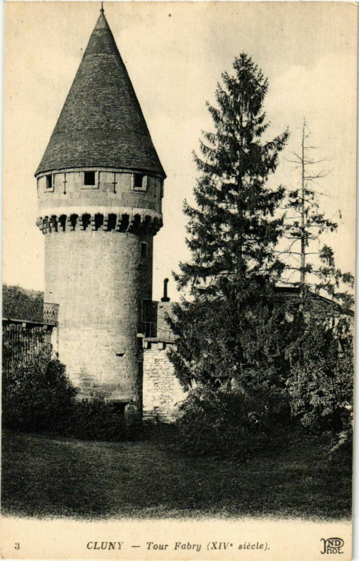 Carte postale ancienne Cluny Tour Fabri France à Cluny