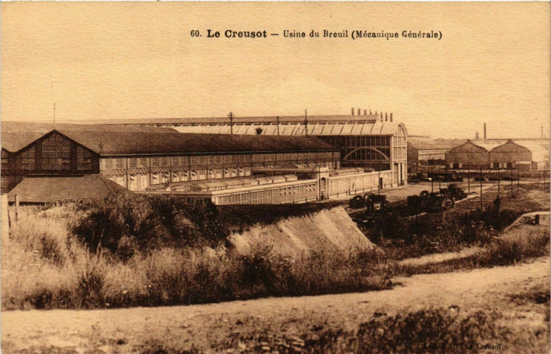 Carte postale ancienne Le Creusot Usine du Breuil France au Creusot