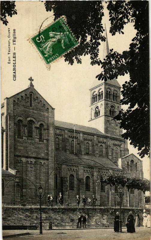 Carte postale ancienne Charolles L'Eglise France à Charolles