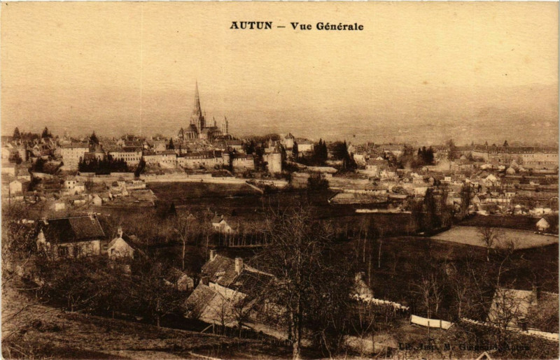 Carte postale ancienne Autun Vue Generale France à Autun