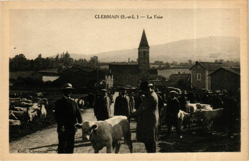 Carte postale ancienne Clermain La Foire