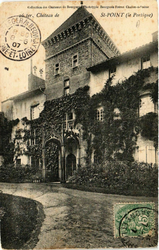 Carte postale ancienne Chateau de Saint-Point (le Portique) à Château