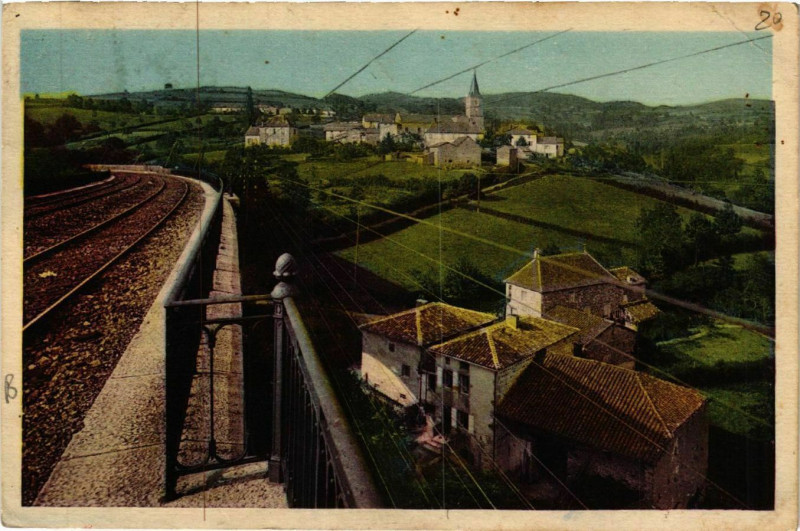 Carte postale ancienne Mussy-sous-Dun - Vue générale prise du viaduc à Mussy-sous-Dun