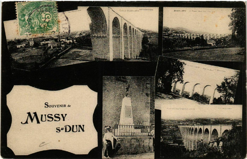 Carte postale ancienne Souvenir de Mussy-sur-Dun