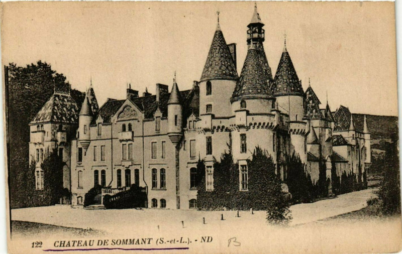 Carte postale ancienne Chateau de Sommant à Château