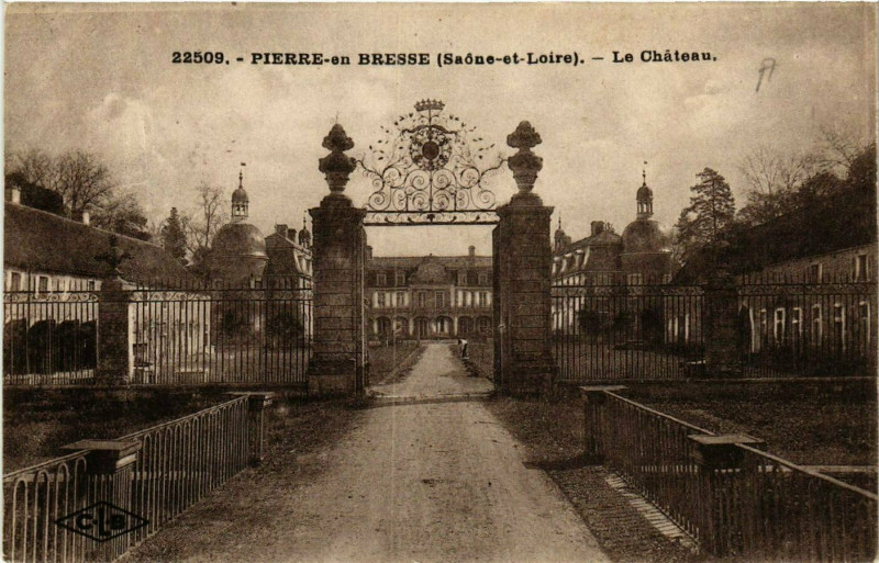 Carte postale ancienne Pierre-en-Bresse - Le Chateau à Château