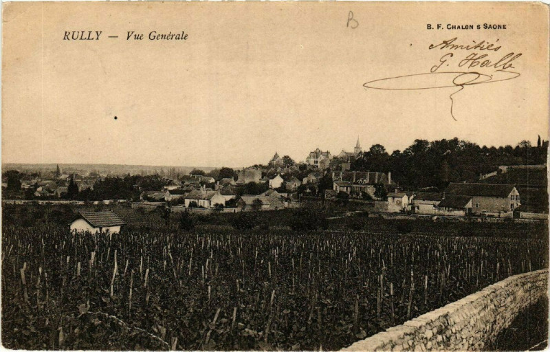 Carte postale ancienne Rully - Vue générale à Rully