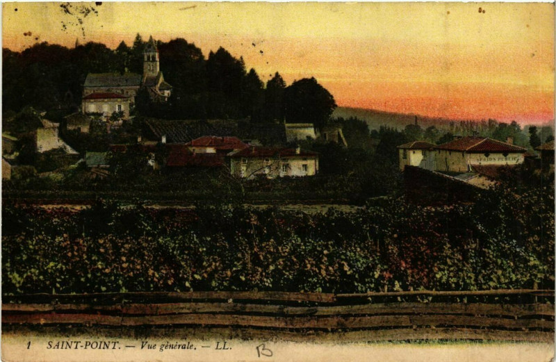 Carte postale ancienne Saint-Point - Vue générale à Saint-Point