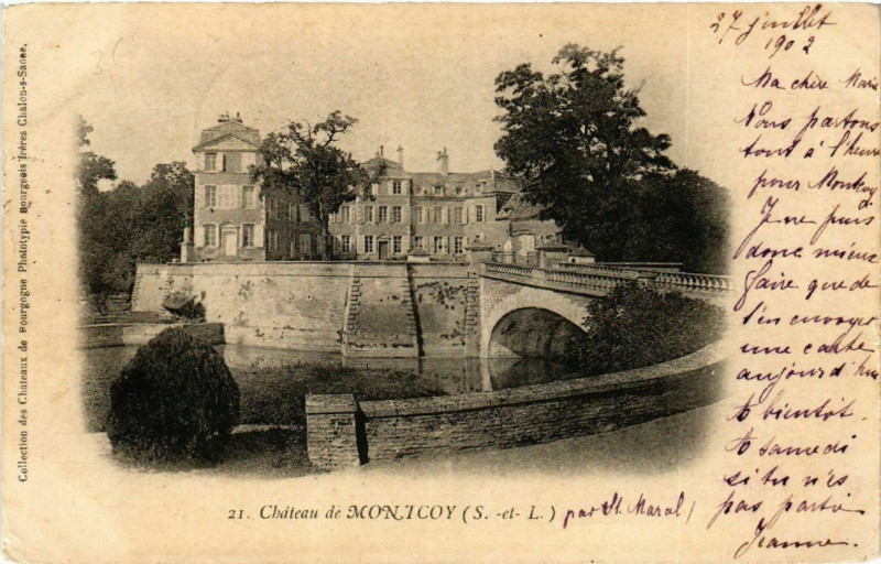 Carte postale ancienne Château de Montcoy à Montcoy