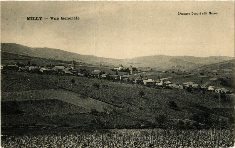 Carte postale ancienne Milly - Vue générale