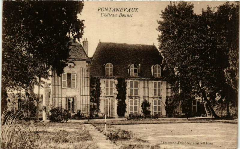 Carte postale ancienne Pontanevaux - Chateau Bonnet à Château