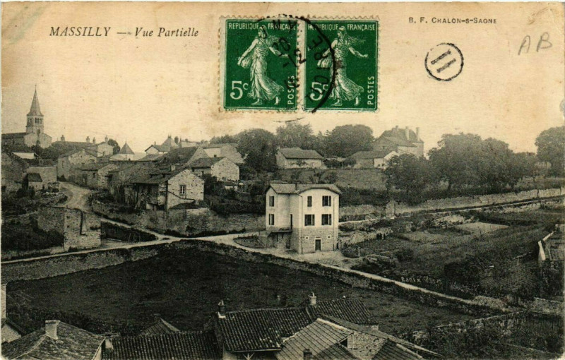 Carte postale ancienne Massily - Vue Partielle