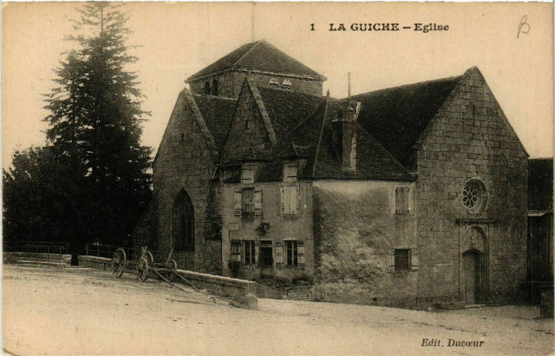 Carte postale ancienne La Guiche - Eglise à La Guiche