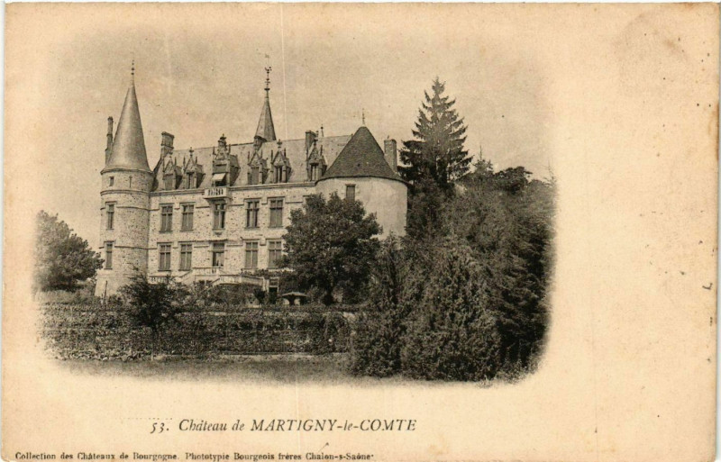Carte postale ancienne Chateau de Martigny-le-Comte à Château
