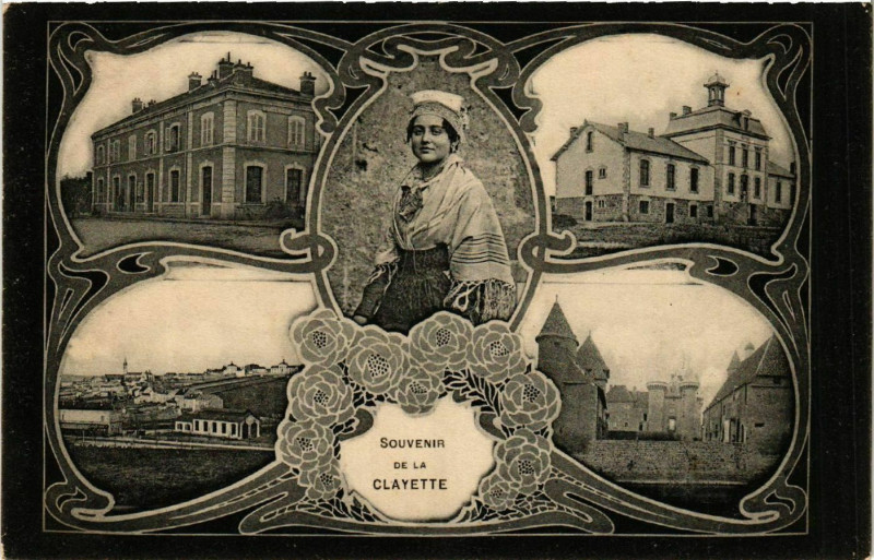Carte postale ancienne La Clayette - Souvenir de La Clayette - Scenes à La Clayette