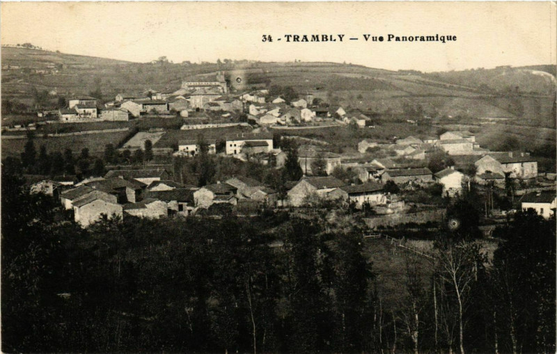 Carte postale ancienne Trambly - Vue Panoramique à Trambly