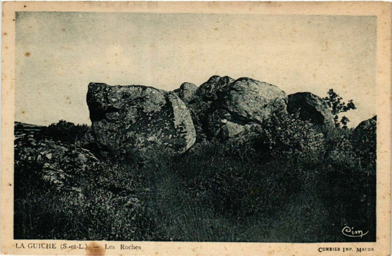 Carte postale ancienne La Guiche - Les Roches à La Guiche