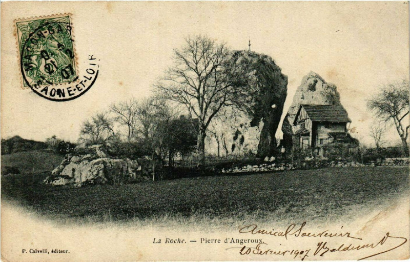 Carte postale ancienne La Roche - Pierre d'Angeroux