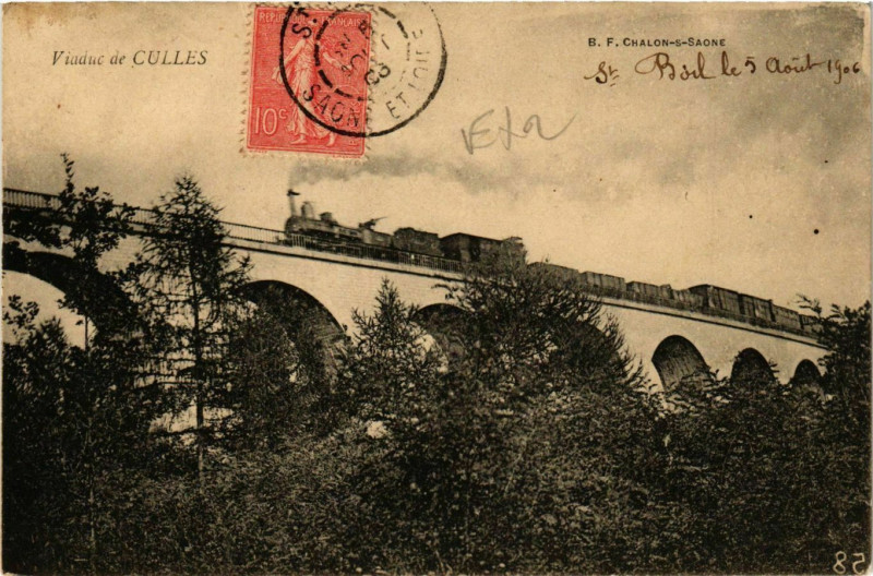 Carte postale ancienne Viaduc de Culles
