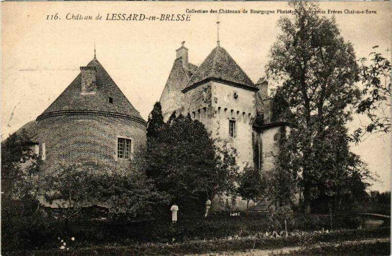 Carte postale ancienne Chateau de Lessard-en-Bresse à Château