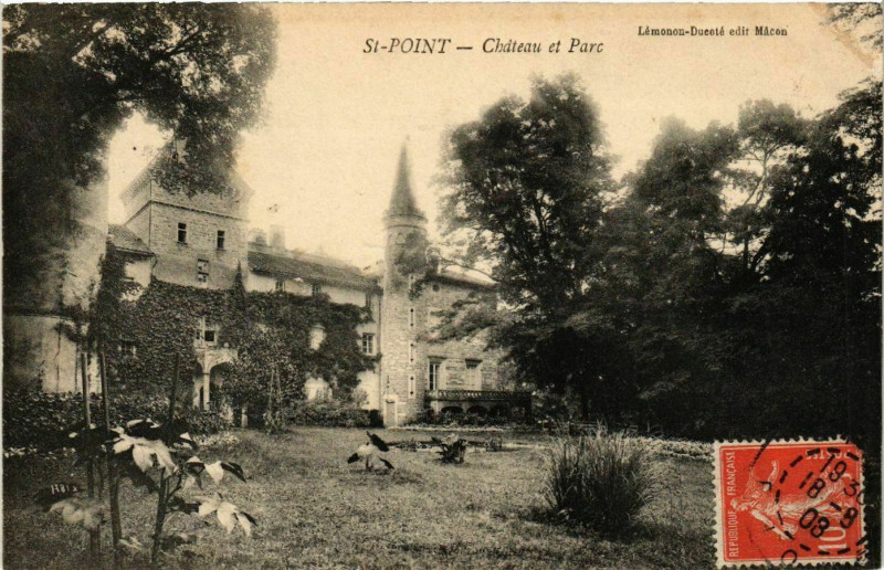 Carte postale ancienne Saint-Point - Chateau et Parc à Saint-Point