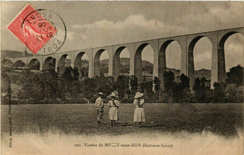 Carte postale ancienne Viaduc de Mussy-sous-Dun à Mussy-sous-Dun