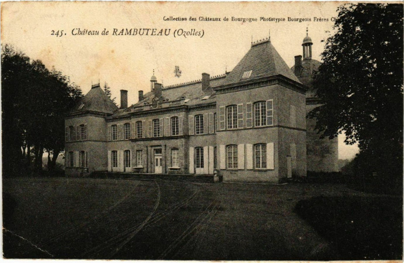 Carte postale ancienne Chateau de Rambuteau (Ozolles) à Château