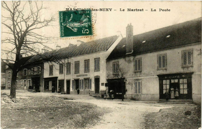 Carte postale ancienne Marcilly-les-Buxy - Le Martret - La Poste à Marcilly-lès-Buxy