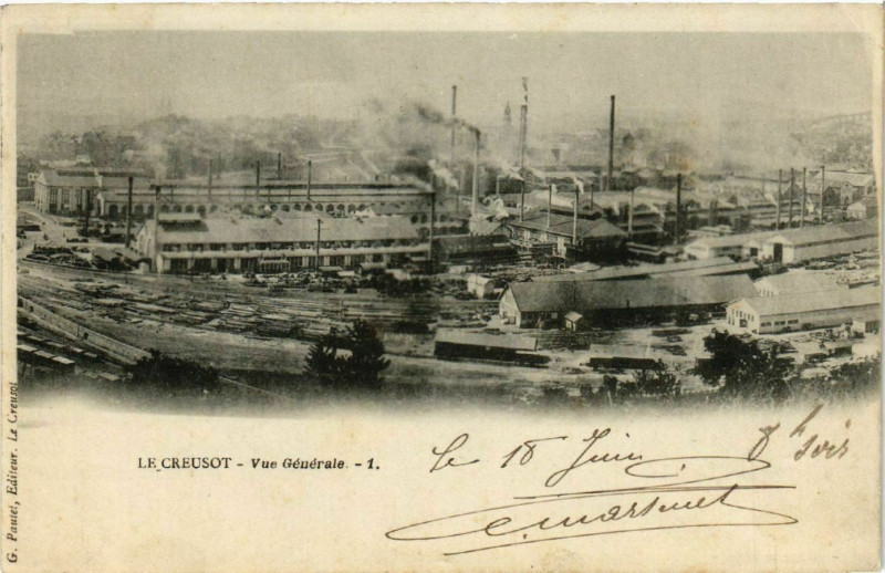 Carte postale ancienne Le Creusot - Vue générale au Creusot