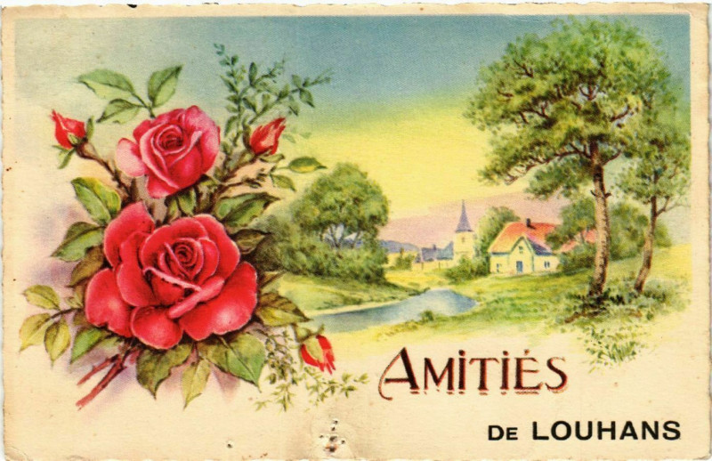 Carte postale ancienne Amities de Louhans à Louhans