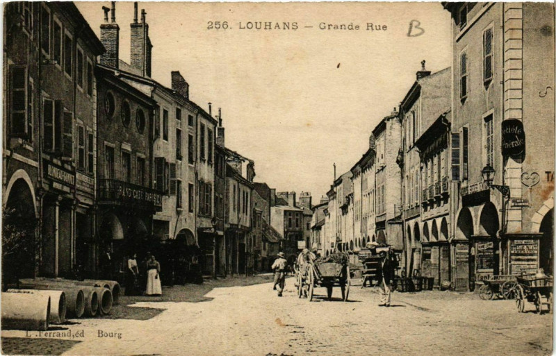 Carte postale ancienne Louhans - Grande Rue à Louhans