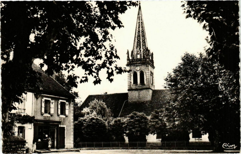 Carte postale ancienne Ouroux-sur-Saone - L'Eglise à Ouroux-sur-Saône
