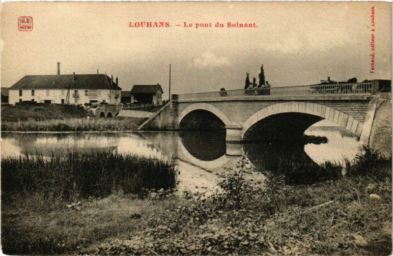 Carte postale ancienne Louhans - Le Pont du Solnant à Louhans