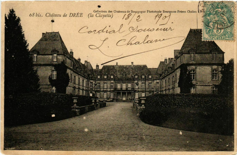 Carte postale ancienne Chateau de Drée (La Clayette) à Château